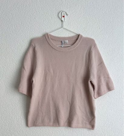 H&M Divided Kurzarm Pullover rosa Grösse S 