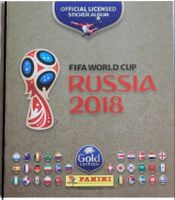 2018 panini wm 2018 gold leeralbum ,18x stickers eingeheftet