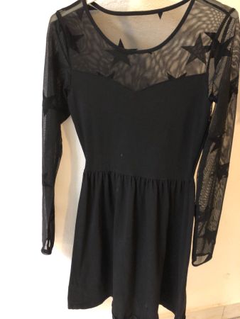 Schwarzes Only Sternli Kleid Gr.XS