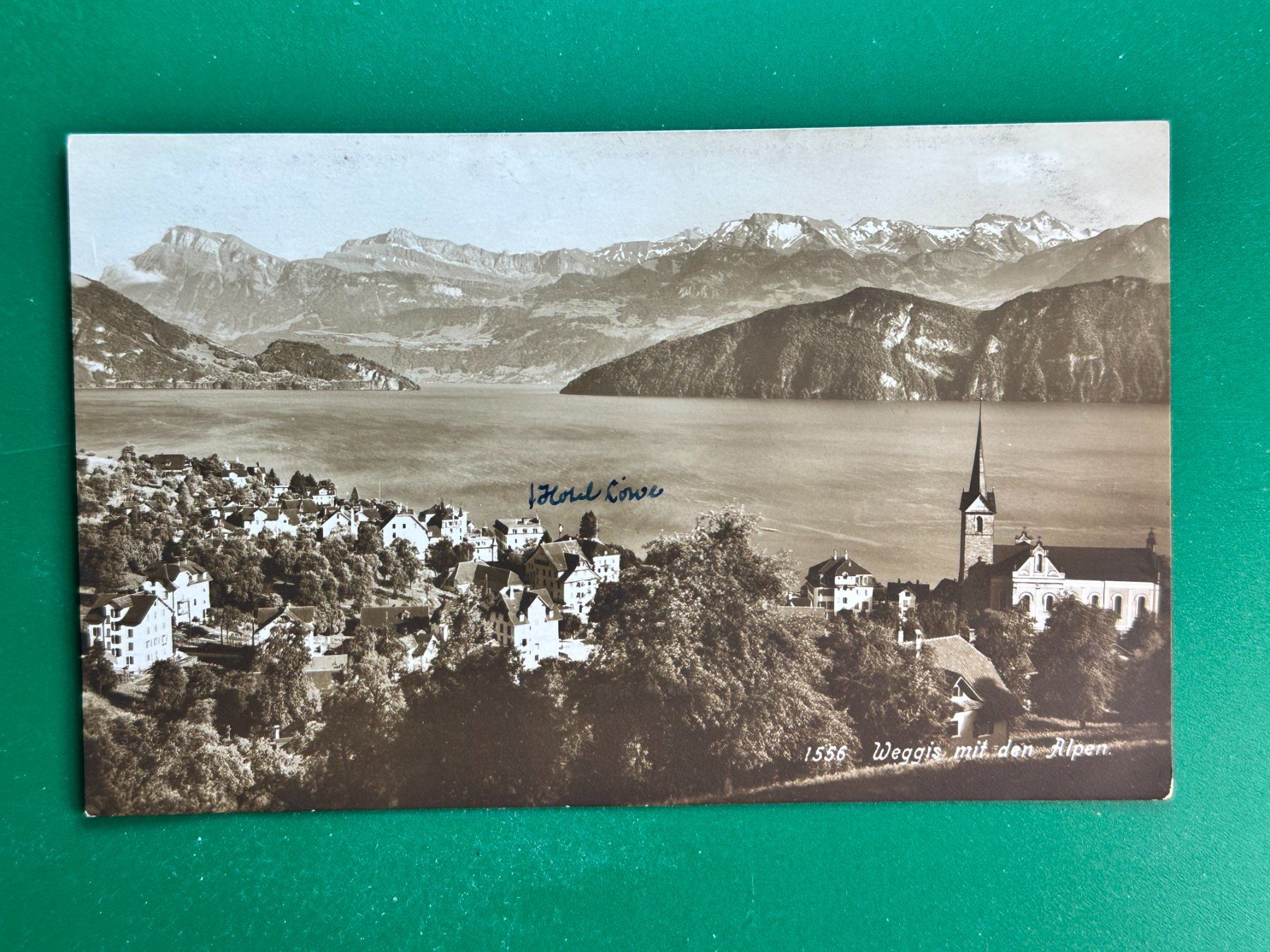 Ansichtskarten: Weggis mit den Alpen – Gebraucht aus Steg VS von danwer74