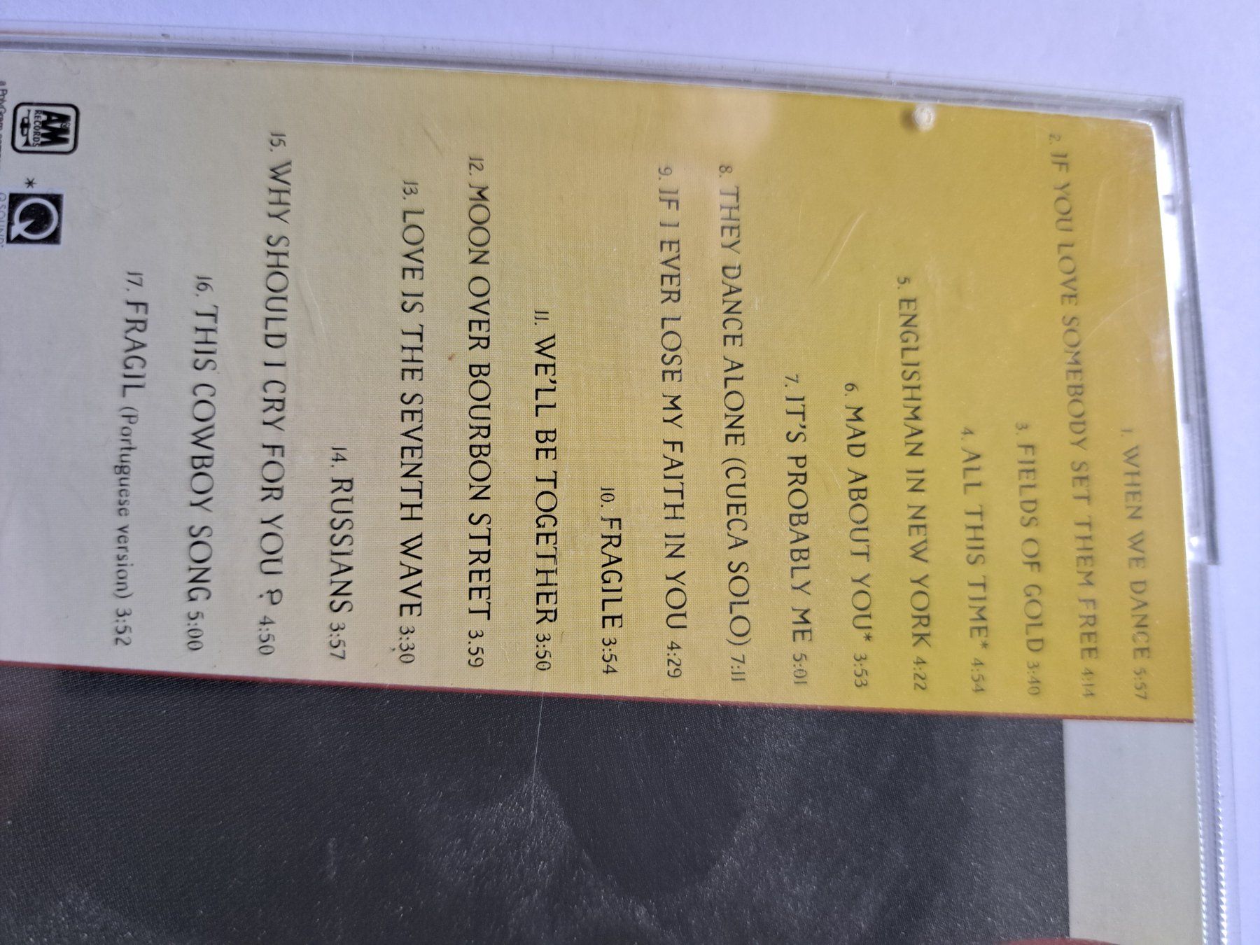 CDs: CD Sting - Fields of Gold – D'occasion à Pully par bro_n52j 2