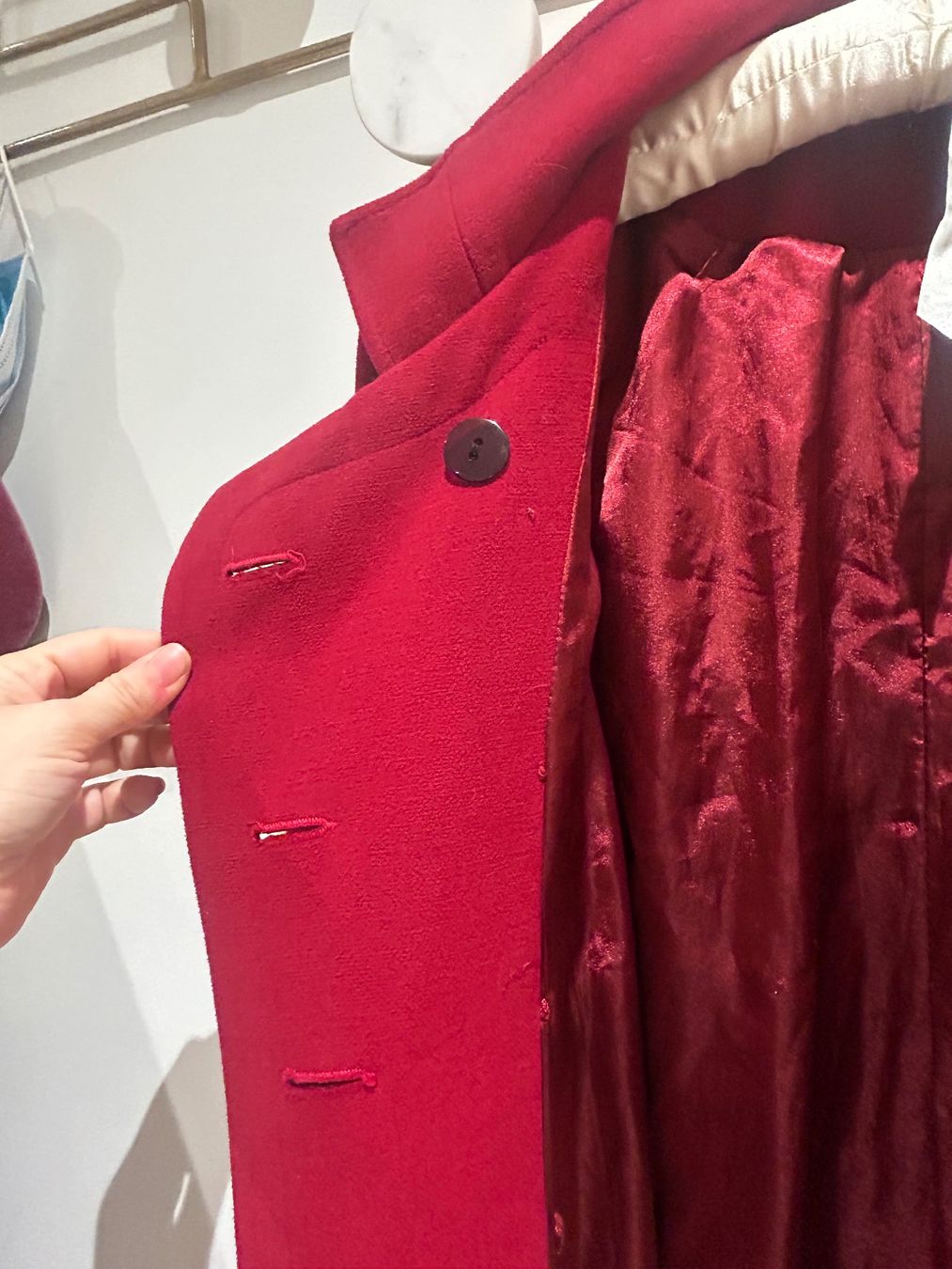 Cappotti: Roter Wintermantel, tailliert, Grösse S - Blickfang! – Usato da Zürich venduto da Caffeinecat 2