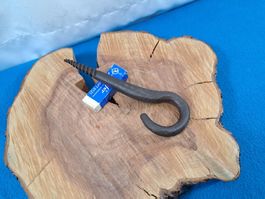 1 antike Haken Schraube, 17cm, Schmiedeisen (LOT2836#NSH6)