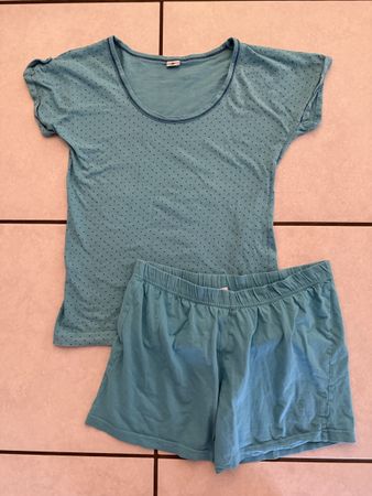 Damen Pyjama Ellen Amber Grösse S hellblau gepunktet