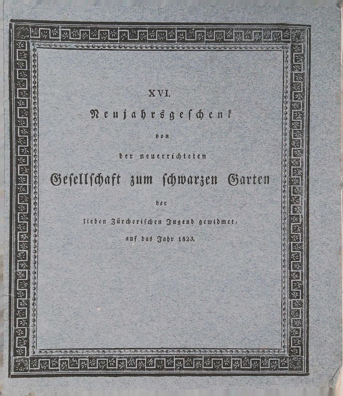 Stiche: Weissenburg Neujahrsblatt 1823 mit Ansicht – Gebraucht aus Rafz von Helvet32 2