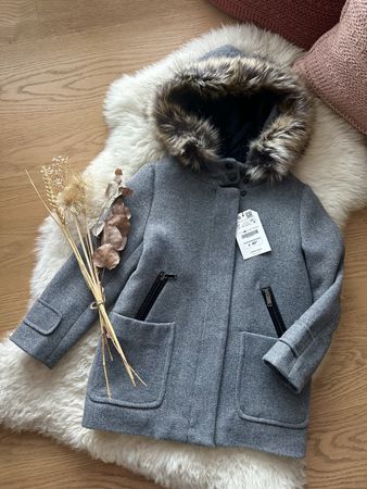 Zara Girl Mantel mit Wolle, Gr. 122, NEU mit Etikett!