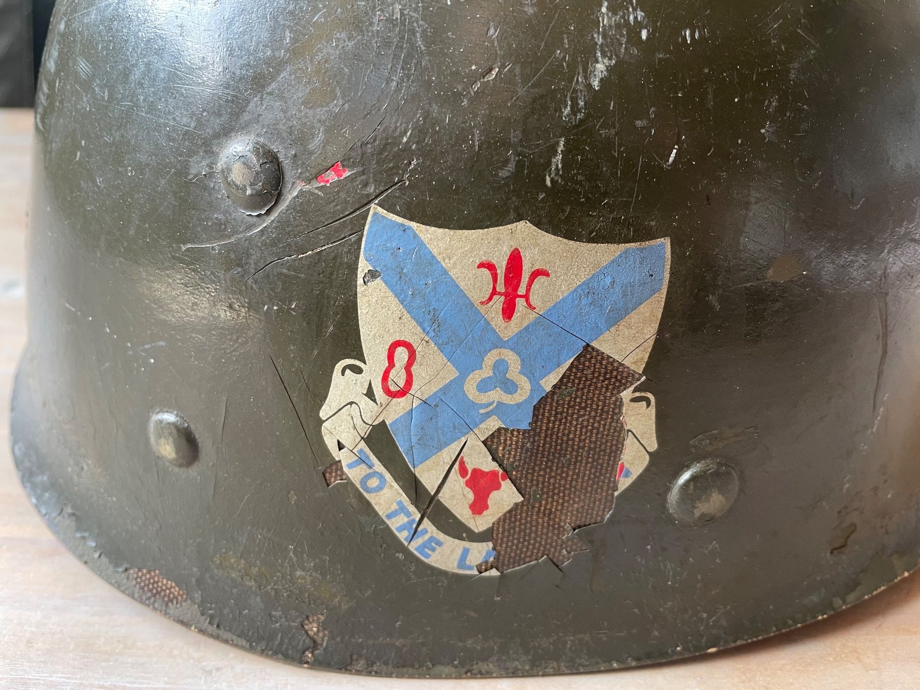 US Army Uniformi: Liner de casque USM1 WW2 US Army original – Usato da Oberbütschel venduto da Woodie2005 3