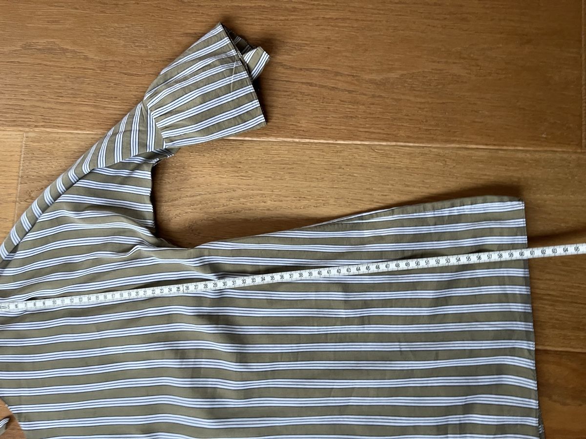 Camicette: TONET Bluse Gr. 42 Khaki/Weiss – Usato da Wädenswil venduto da Iana32 5