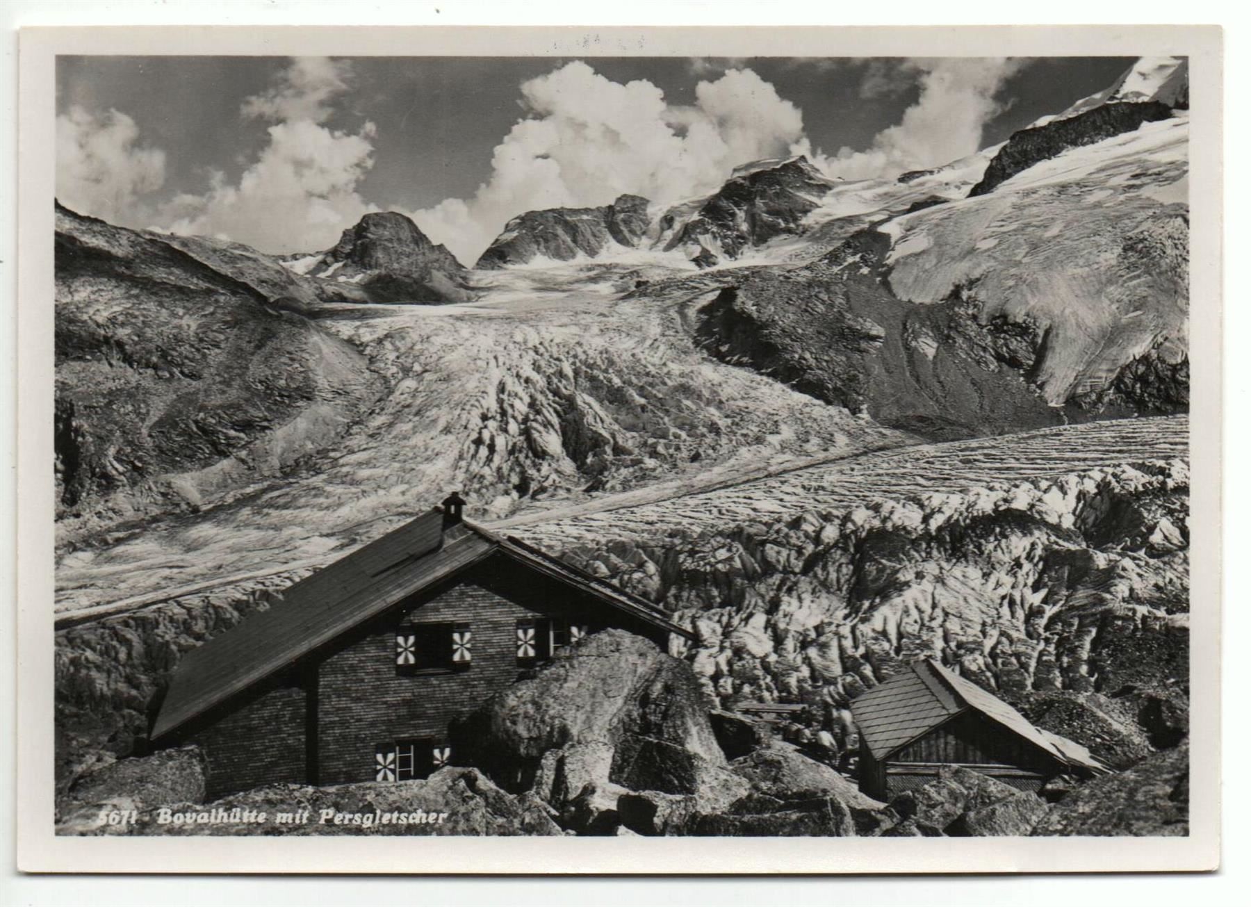 Ansichtskarten: BERNINA Bovalhütte C.A.S.mit Persgletscher – Neu (gemäss Beschreibung) aus Jona von philajona