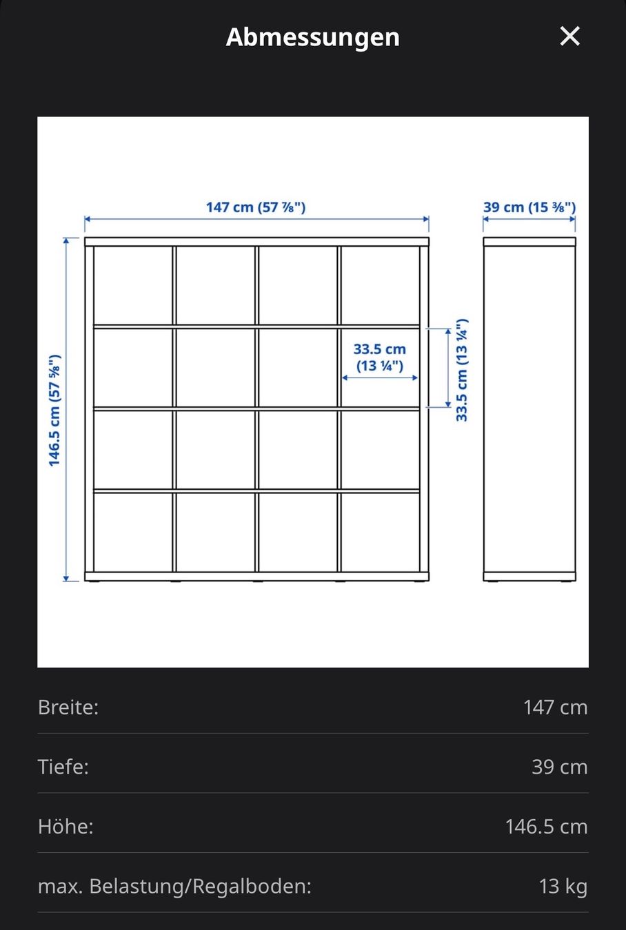 Ikea Scaffali: KALLAX 4 × 4 (Gratis) – Usato da Stallikon venduto da Bubazone 3