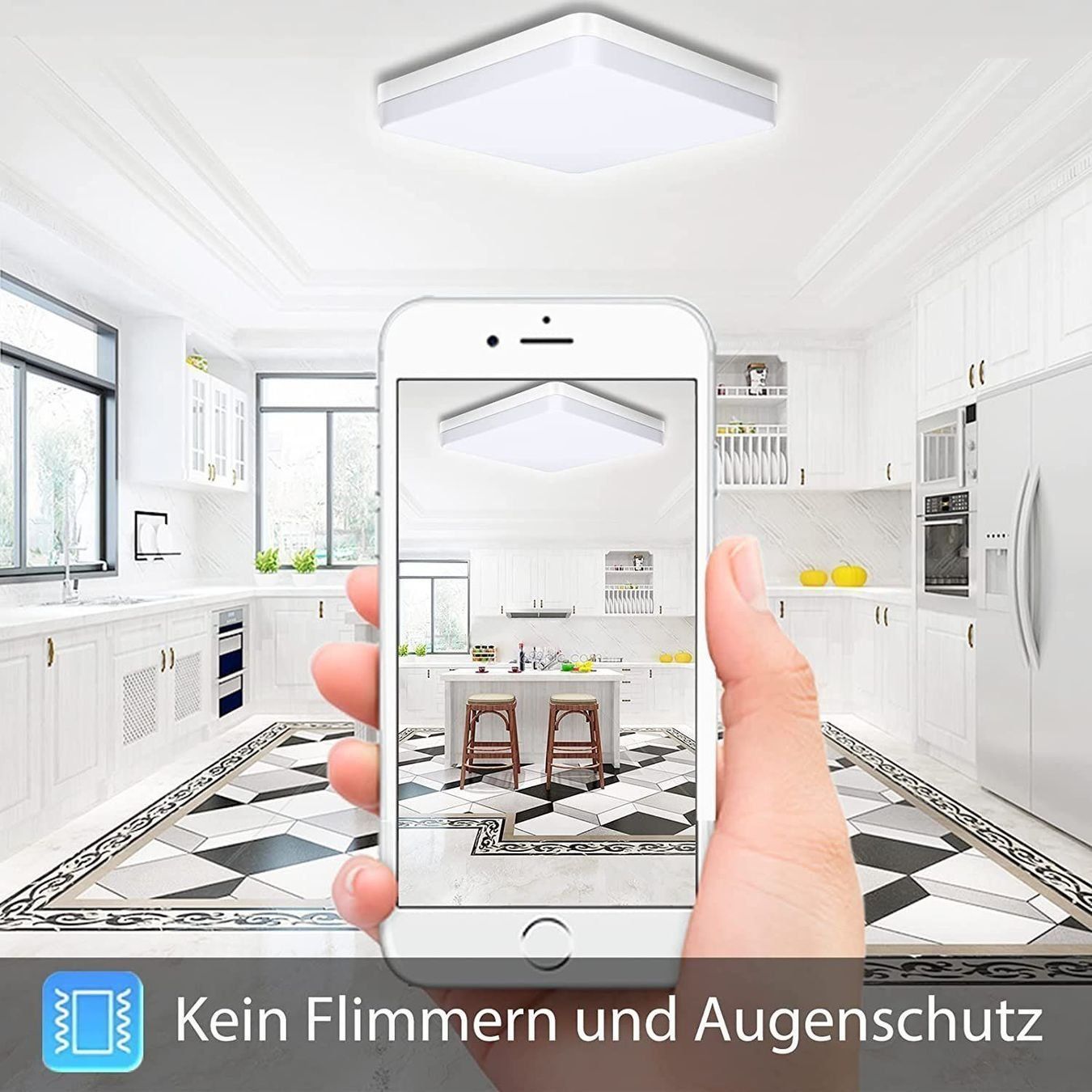 Kronleuchter & Deckenlampen: LED Deckenleuchte Flachpanel Wohnzimmer Schlafzimmer Buro – Neu (gemäss Beschreibung) aus Genève von Top-Trend 7