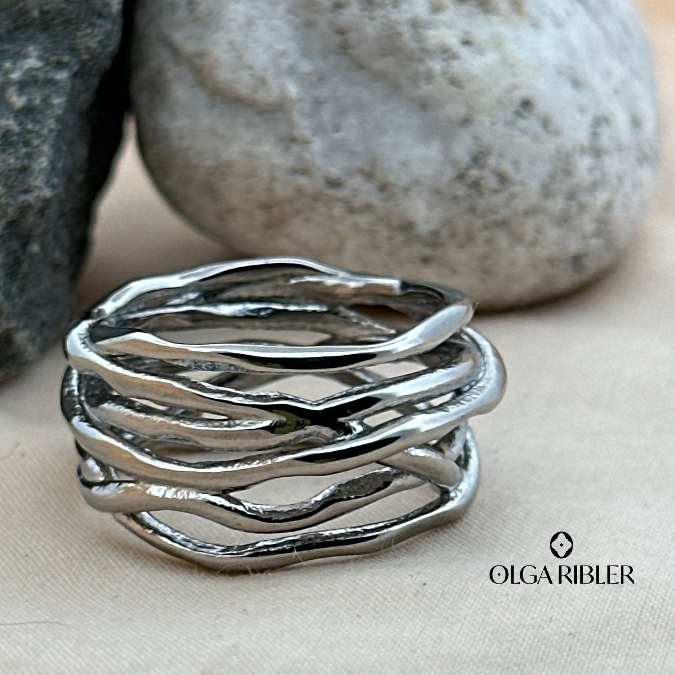 Olga Ribler Ringe: Edelstahl Spaghetti Ring Grösse 60 – Neu (gemäss Beschreibung) aus Luzern von Schmuckoutlet 4