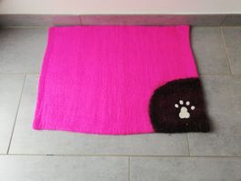 Katzen Filz Schlafmatte 59 x 44 cm pink isolierend *Aktion*