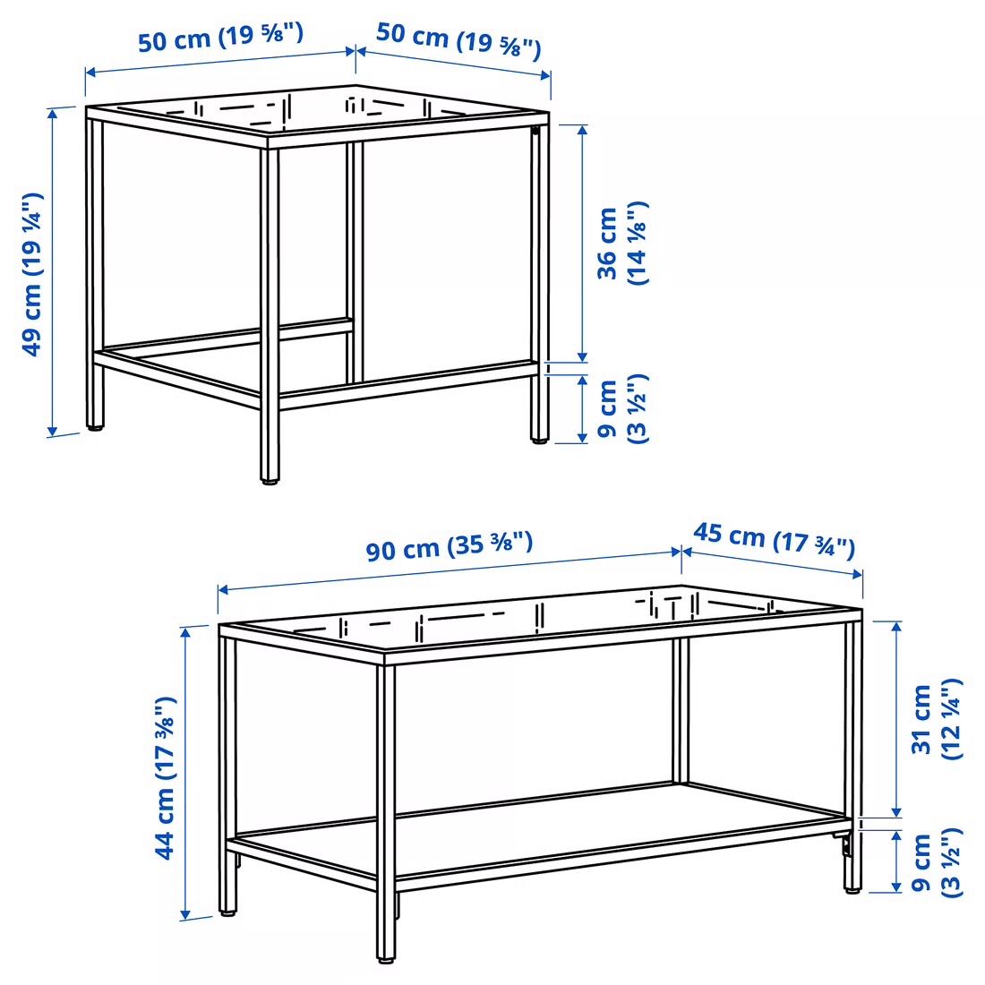 Ikea Tavoli: IKEA White Metal and Glass coffee table – Usato da Adliswil venduto da nat_7q7l 5