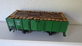 LGB Güterwagen mit Holz Ladung
