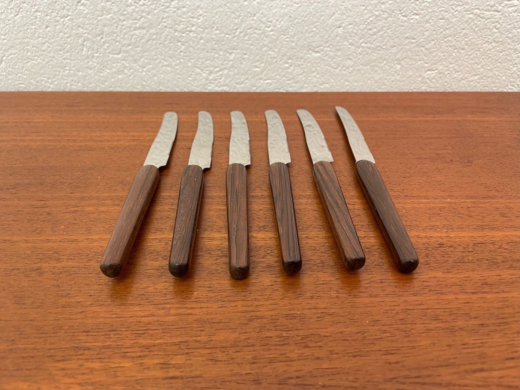 Solingen Set di posate: Vintage Buttermesser Set Palisander mit Halter Messer Set – Usato da Zürich venduto da Vintagewiesel 4