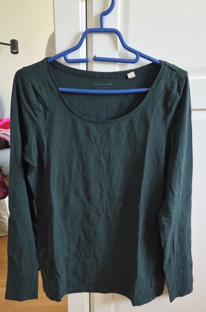 Esprit Langarmshirt dunkelgrün petrol L