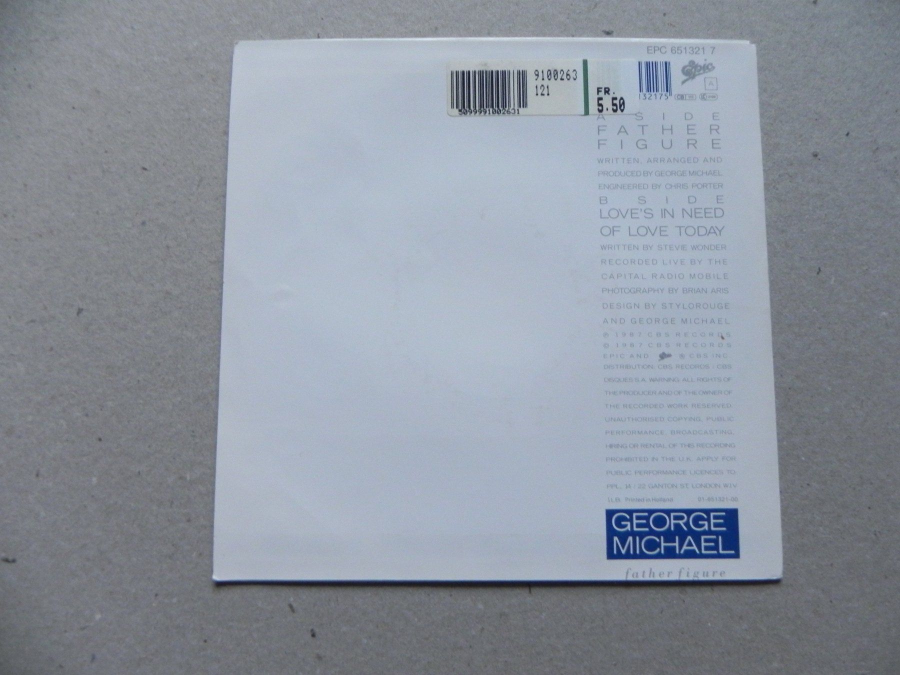 Schallplatten: Single 7 " Pop Sänger George Michael 1987 Father Figure – Gebraucht aus Siebnen von krimsie 1