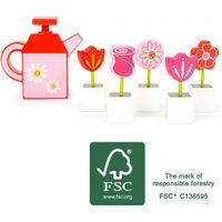 Set de fleurs avec arrosoir (Jouet en bois) (NEUF)