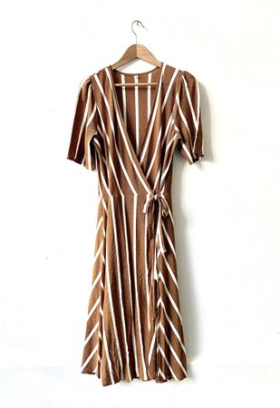 WON HUNDRED Wickelkleid gestreift