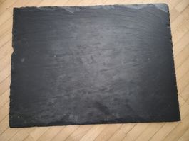schwarze Schieferplatte, ca. 39x29cm