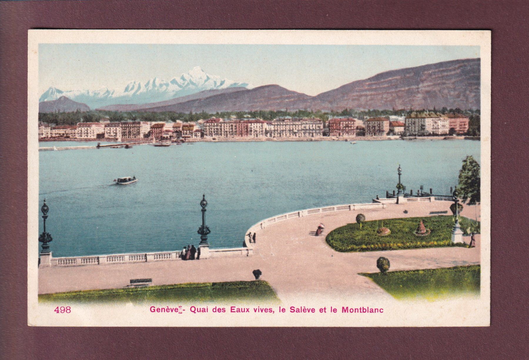 Cartoline postali: GENEVE - Quai des Eaux-Vives – Usato da Pully venduto da nicecards