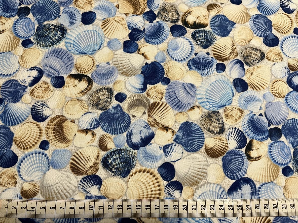 Stoffe: Patchworkstoffe 3er Set Flipflops-Sandstrand-Muscheln – Neu (gemäss Beschreibung) aus Seuzach von KreativmitStoff 2