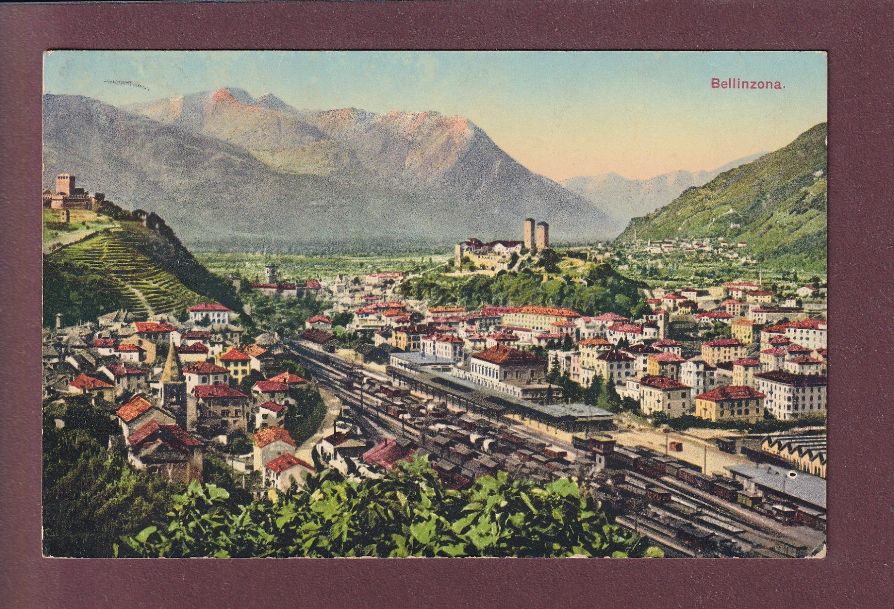 Cartoline postali: BELLINZONA - Stazione - Feldpost – Usato da Pully venduto da nicecards
