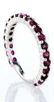 2.00ct Alliance Rubin Ring 14K Weissgold