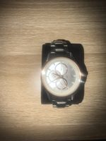 Montre AX homme cadran argenté bracelet acier rose bon état