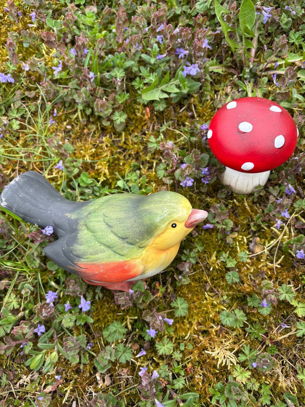 Statuette: Vogel und Fliegenpilz – Nuovo (secondo la descrizione) da Jegenstorf venduto da Hibiscus11 1