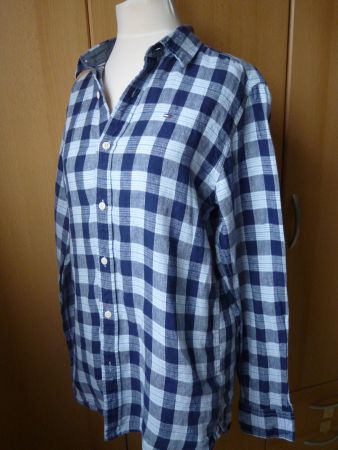 tolles Hemd Gr. S Dame Tommy Hilfiger Denim  blau  Leinen