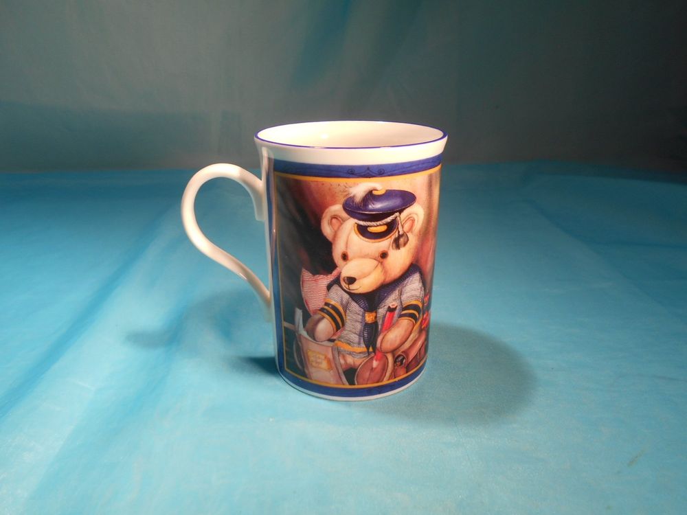 ACMLIFE Tee-Set Aus Knochenporzellan – 21-teilig, Für 6 Personen, Blau-weiß, Vintage Design