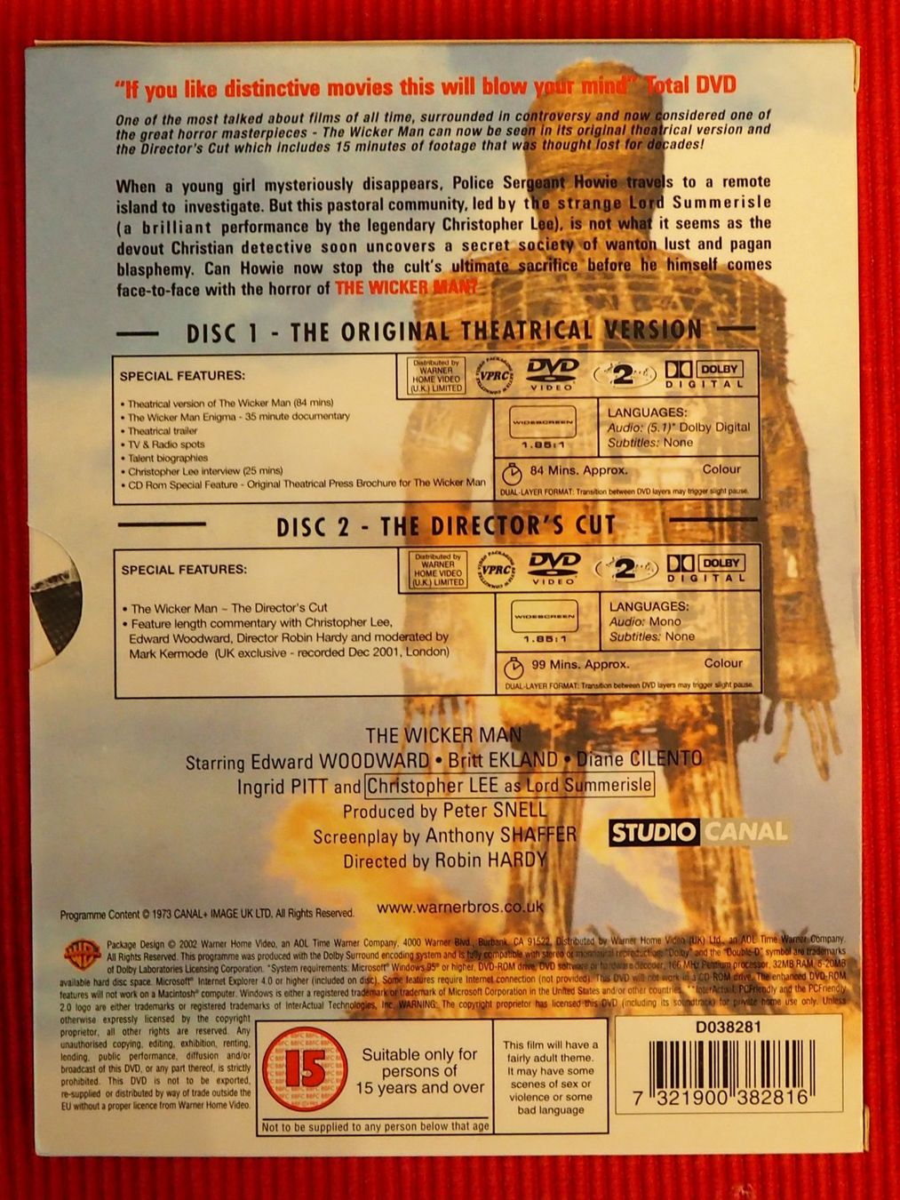 Tutti i DVDs: The Wicker Man / Christopher Lee / UK-Import – Usato da Chur venduto da big_5zx8 1