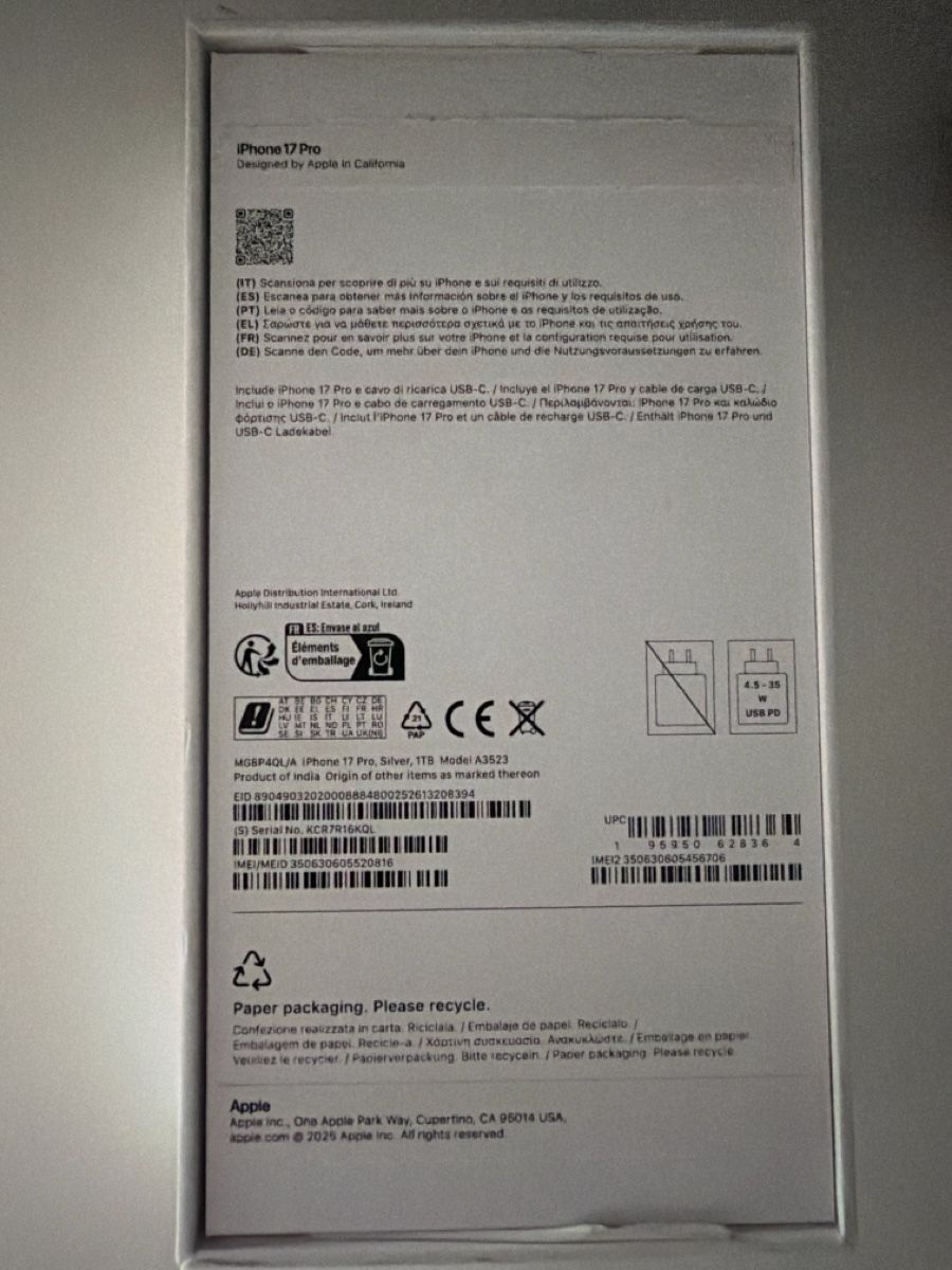 Apple Handys / Smartphones: Apple iPhone 17Pro 1TB – Neu (gemäss Beschreibung) aus Bilten von Kev_pwr5 7
