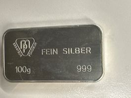 100g Silberbarren Bank Leu Zürich