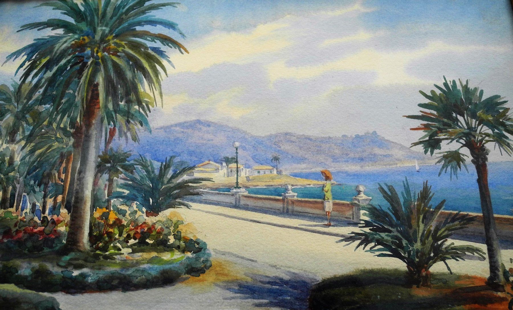 Tableaux: Ernst Lang 19./20. Jh. San Remo Corso Imperatrice – D'occasion à Wünnewil-Flamatt par ImposantArt 1