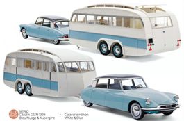 Citroën DS 1959 + Wohnwagen Henon 1:18