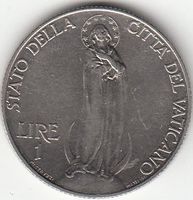 Vatikan -- 1 Lire 1933 - 1934 unz.