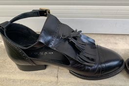 Superbes mocassins décolletés à bride JONAK 100%cuir n.40