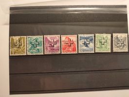 Helvetia Briefmarken Set 3-40 Rappen, gute Erhaltung, gestem