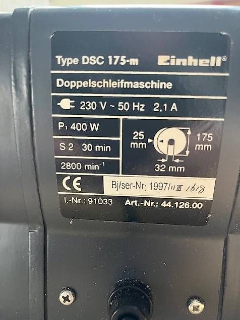 Schleifen & Polieren: Doppelschleifmaschine Einhell DSC 175 – Gebraucht aus Orpund von mghi 3