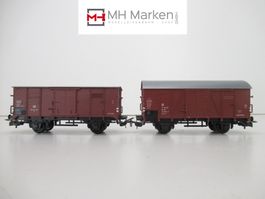 Piko 127-01 + 123-01 gedeckte Güterwagen DR Deutschland H0