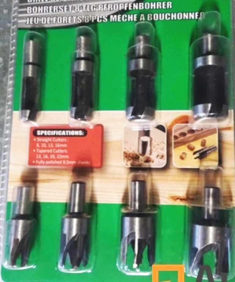 Alle Werkzeuge: 8er Set Zapfenbohrer 6mm - 22mm – Neu und originalverpackt aus St. Gallen von schnaeppchen-preise 4