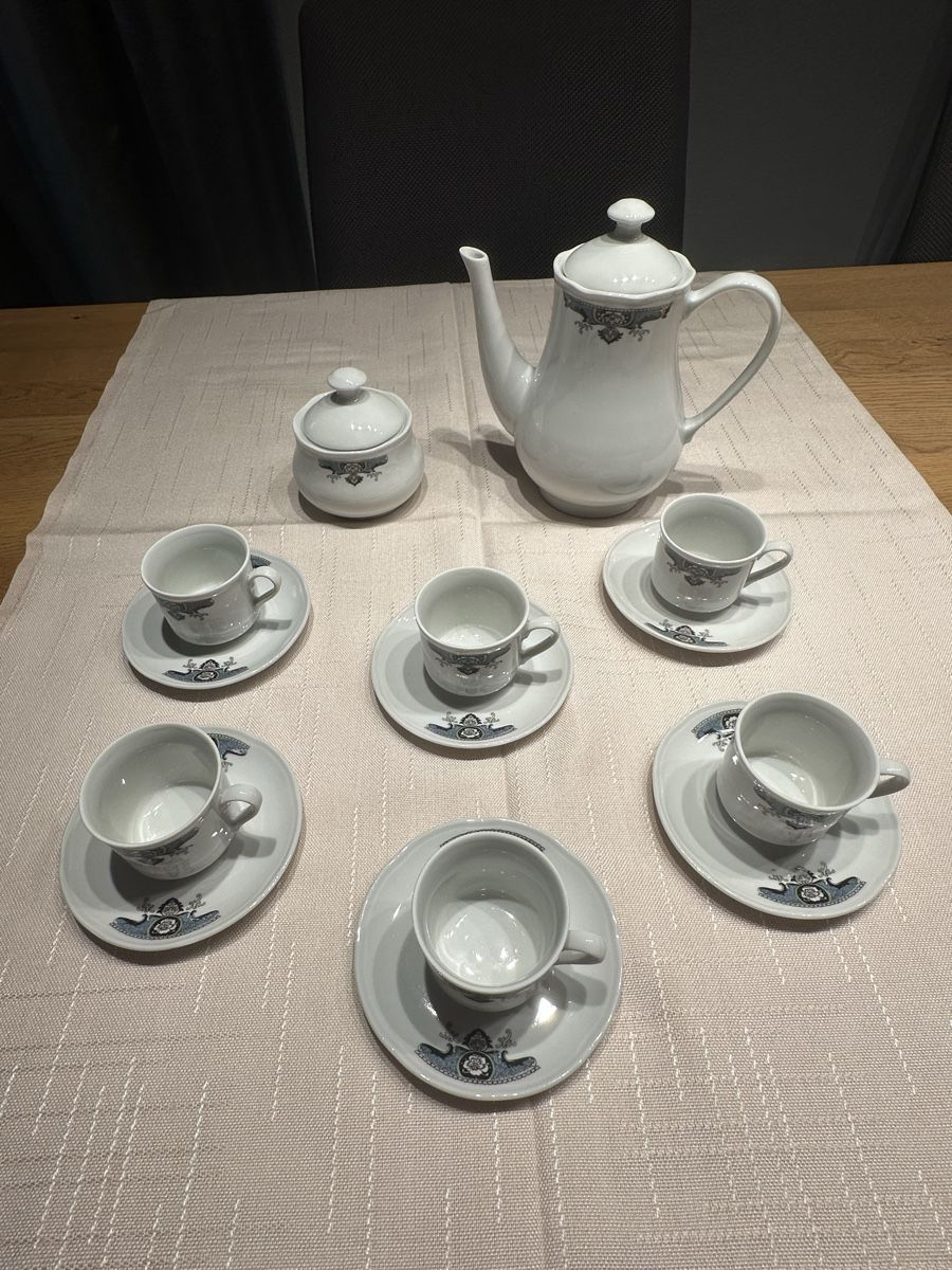 Geschirrsets: Espresso-/Moccaservice weiß mit Dekor! – Neu (gemäss Beschreibung) aus Oberwil b. Büren von Jcmjcm