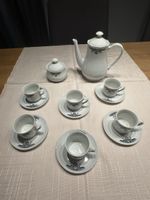 Espresso-/Moccaservice weiß mit Dekor!
