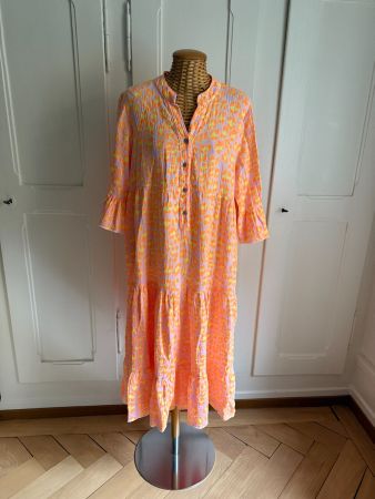 MADE IN ITALY - Musselin Kleid bunt gemustert M