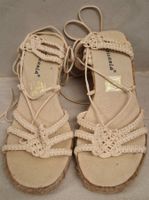 Toscannia Espadrilles Sandalen Keilabsatz Gr.38 Sommer