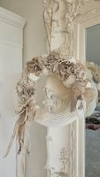 Geschenk Kranz Deko Shabby Chic Boho Rosen Türkranz Spitze