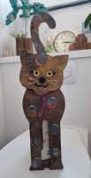 WC-Papier Halter Katze Holz, Handarbeit, Vintage-Look